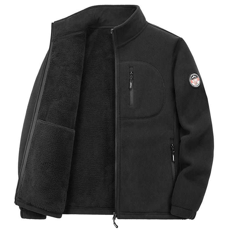 Fleece Jacket Men's Autumn and Winter Jacket Men's Jacket fleece-lined Rushing Jacket Liner Fleece Cardigan Men's Sweater Fleece Jacket Men's Autumn and Winter Jacket Men's Jacket fleece-lined Rushing Jacket Liner Fleece Cardigan Men's Sweater