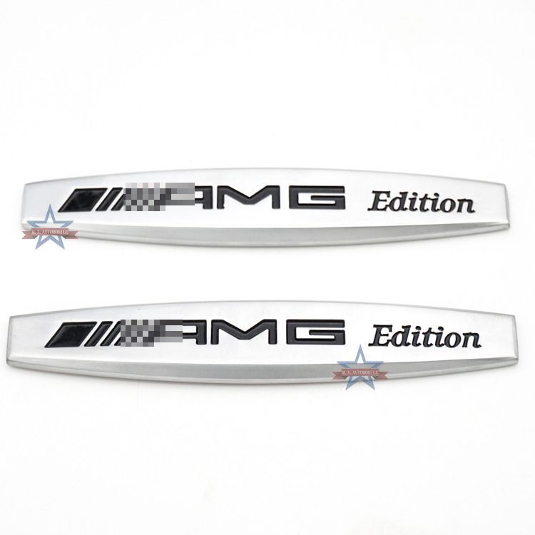 AMG fender emblem, metal car sticker for fenders, personalized modification and decorative car emblem