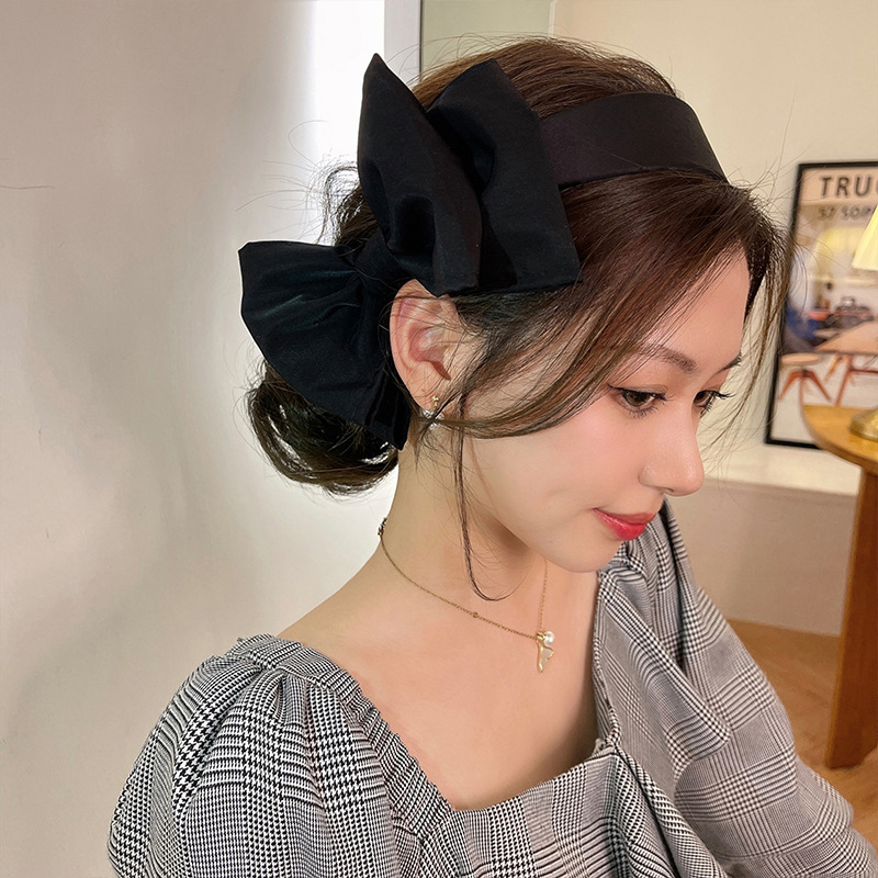 Korean version new hairpin small bow hair hoop hair accessories small bow black hair hoop fabric jewelry headband female