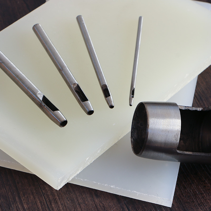 DIY punch hand-tapping, fastener opening, multi-purpose plastic pad, rhombic punching, white plastic adhesive plate