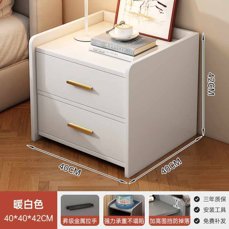 Personalizada al por mayor mesilla de cabecera moderna simple estante de cabecera del dormitorio doméstico ligero de lujo de alta calidad gabinete de almacenamiento junto a la cama
