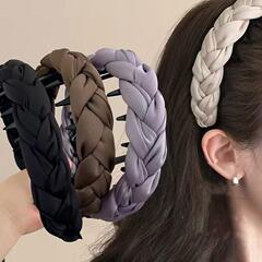 女性用高頭蓋超ワイドウェーブヘアフープ2025新しいスタイルのハイエンド気質ふわふわ洗顔ヘッドバンドヘッドバンド