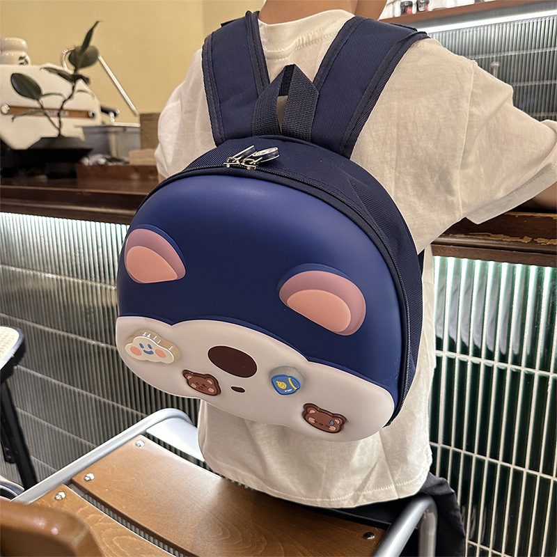 Mochila escolar para niños de jardín de infantes, caricatura lindo oso, mochila para niños y niñas, mochila para niños con cáscara de huevo.