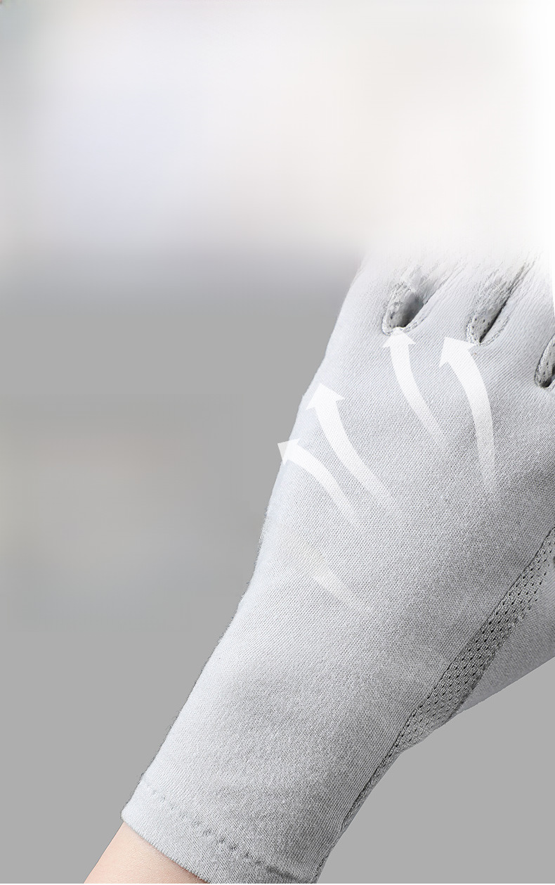 7094 Spring, Summer and Autumn Women's Thin Lace Exposure Finger Leakage Finger Riding Driving Riding Ride UV Protection Sunscreen Gloves_maomaolike.com