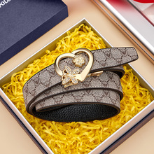 英皇保罗皮带女士高级感自动扣腰带女款时尚百搭真皮女式皮带正品