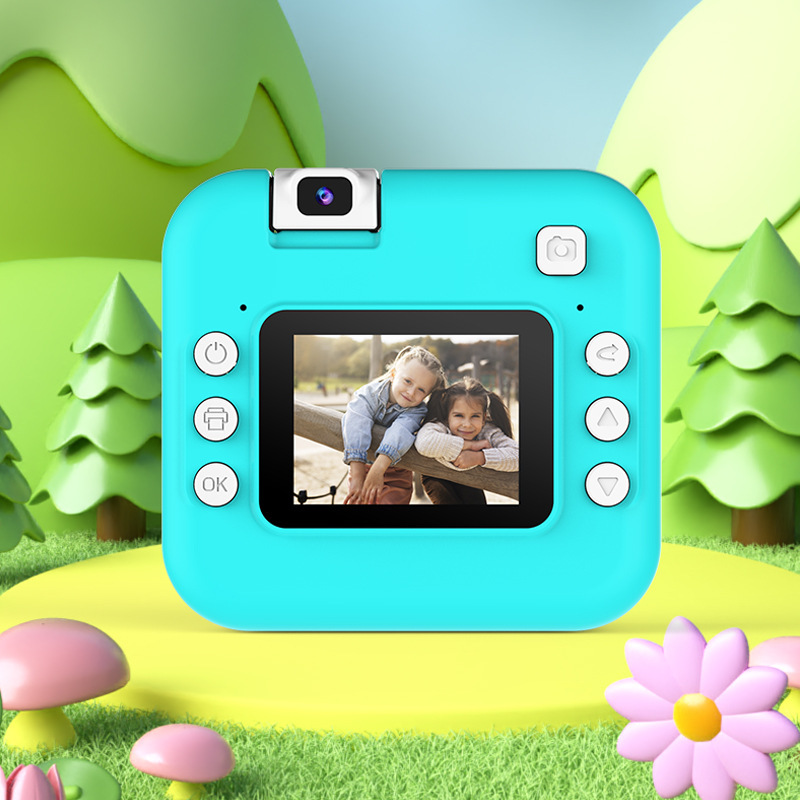 Cross-border new children's Polonoid HD flip lens can take pictures can be printed can be recorded video children's camera