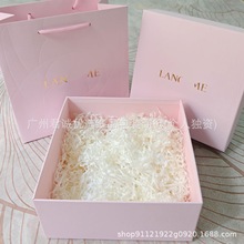 兰家玫红色系列护肤品粉水套装礼盒礼袋小黑瓶奇迹香水包装空盒手