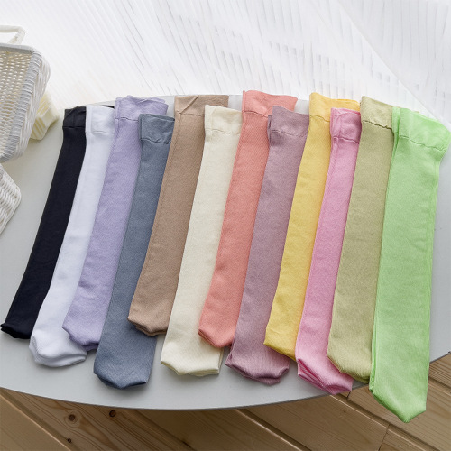 Spring and summer new solid color calf pressure socks for women ins style Japanese college style slim girl stockings manufacturer approved