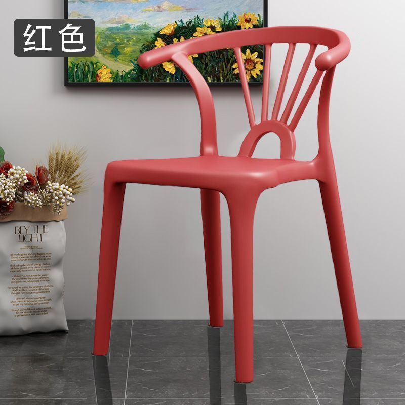 简约现代塑料椅子特厚靠背椅轻奢加厚客厅餐椅夜市大排档专用餐椅|undefined