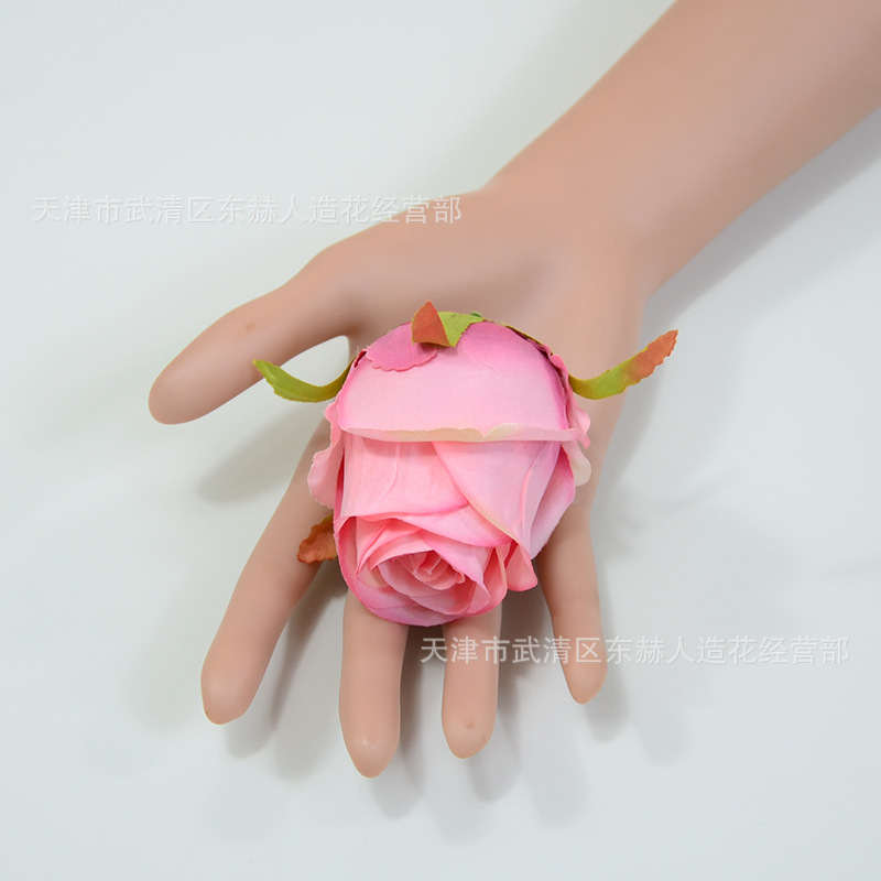 油絵のバラの花の頭のつぼみの芯のバラの花のバラの壁の装飾の手の花の帽子の花はdiyの花輪を作ります。|undefined