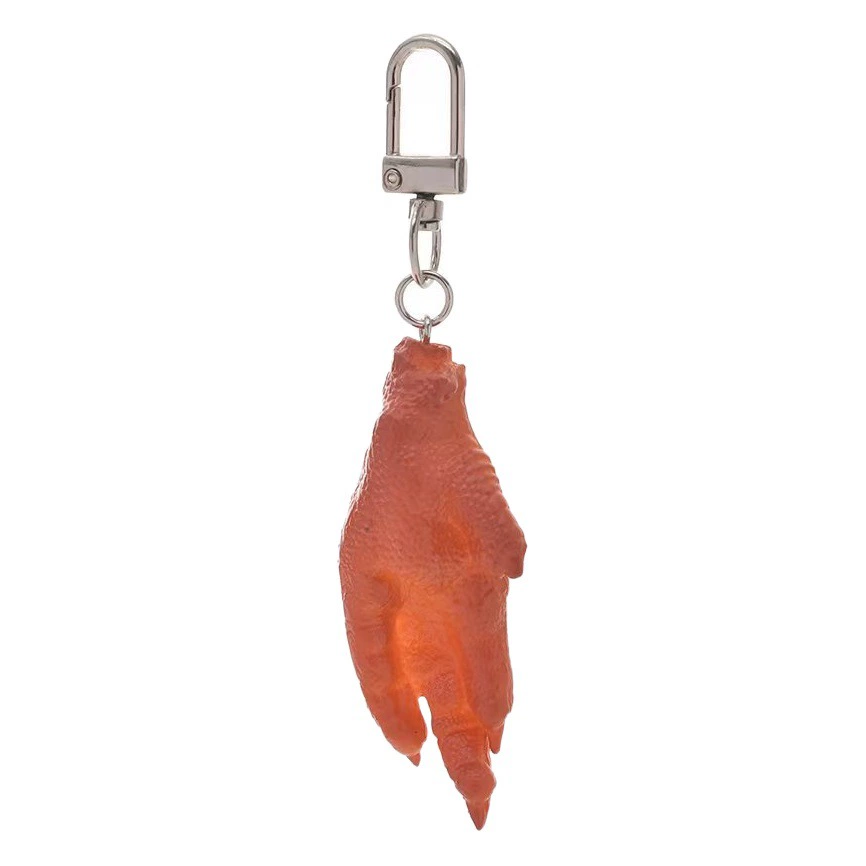 Моделирование еды куриный коготь игрушки аксессуары кулон образование Персонализированная забавная школьная сумка автомобильные ключи аксессуары оптом