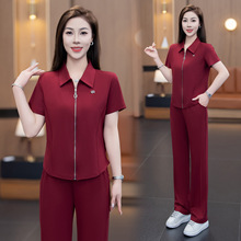 2611开衫卫衣外套运动休闲套装妈妈装2026夏季时尚跑步服女式50岁
