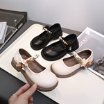 复古风串珠玛丽珍鞋2025秋季新款粗跟单鞋文艺风百搭休闲女鞋5386