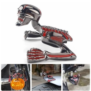 Cross-border motorcycle headlamp sun visor skeleton Fender helmet skull decoration helmet sun visor figure