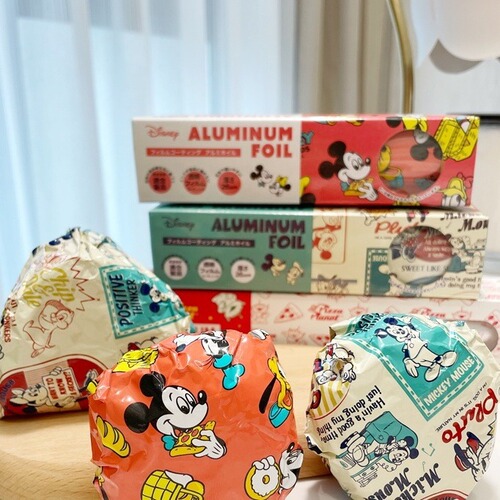 Japan imported cartoon picture tinfoil oven home kitchen baking aluminum foil silicone oil disposable rectangular tinfoil