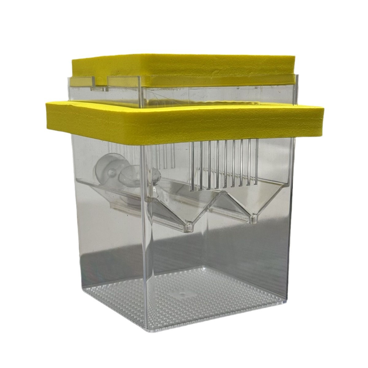 Caja de aislamiento de eclosión flotante cuadrada, caja de cría, pequeña incubadora de peces hembras, criador de guppies en la pecera