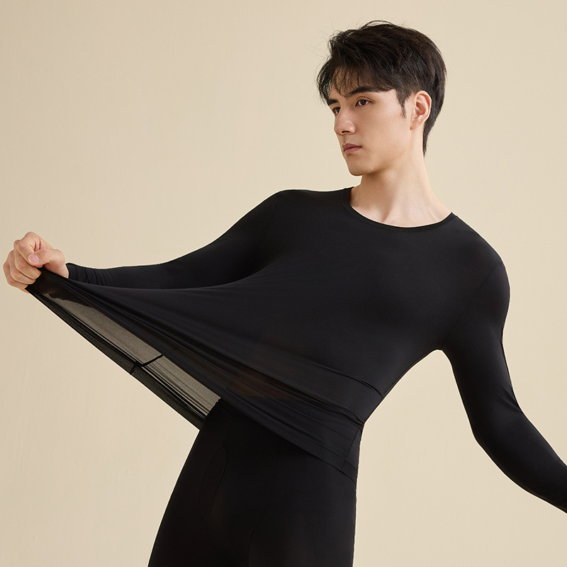 Catren Thin Base Layer Thermal Underwear for Men, Hyaluronic Acid Skin-Beautifying, Seamless, Constant Temperature Autumn Clothes and Pants, 2025 New Model