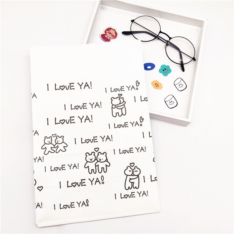 Coreano ins lindo oso Snoopy bolsa de regalo bolsa de pan bolsa de papel misceláneas bolsa de almacenamiento accesorios de decoración