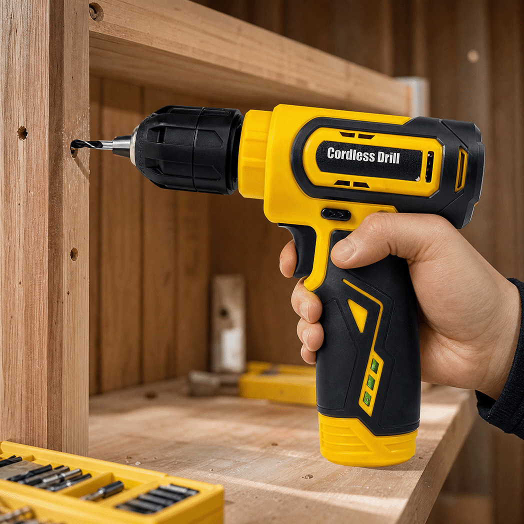 Industrial-Grade Home Multi-Function 8V Cordless Hand Drill Rechargeable Electric Screwdriver Set Woodworking DIY Hand Drill