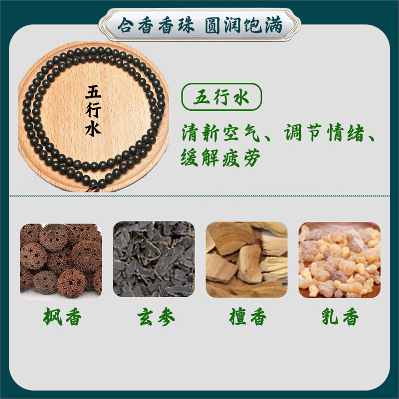 無形文化遺産ブレスレット、天然香ビーズ、手作り古代薬用香、長持ちする気分安定ブレスレット、男の子と女の子向けのブレスレット|undefined