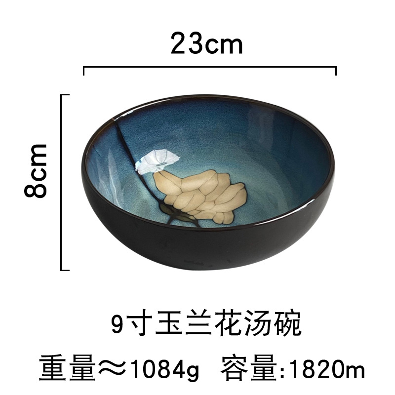 Práctico Gran Tazón de sopa de cerámica grande ins estilo tazón de verduras hogar encurtido tazón de pescado Internet celebridad pescado hervido tazón engrosado vajilla