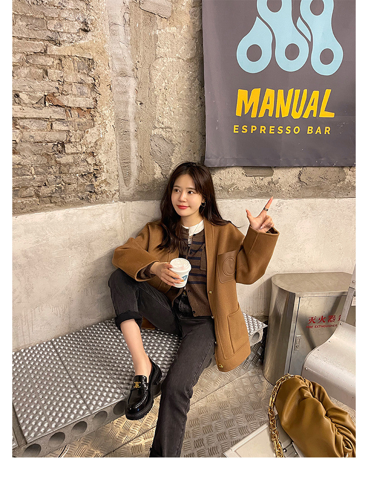 葡萄妈Studiolee英伦风小皮鞋女小金扣圆头一