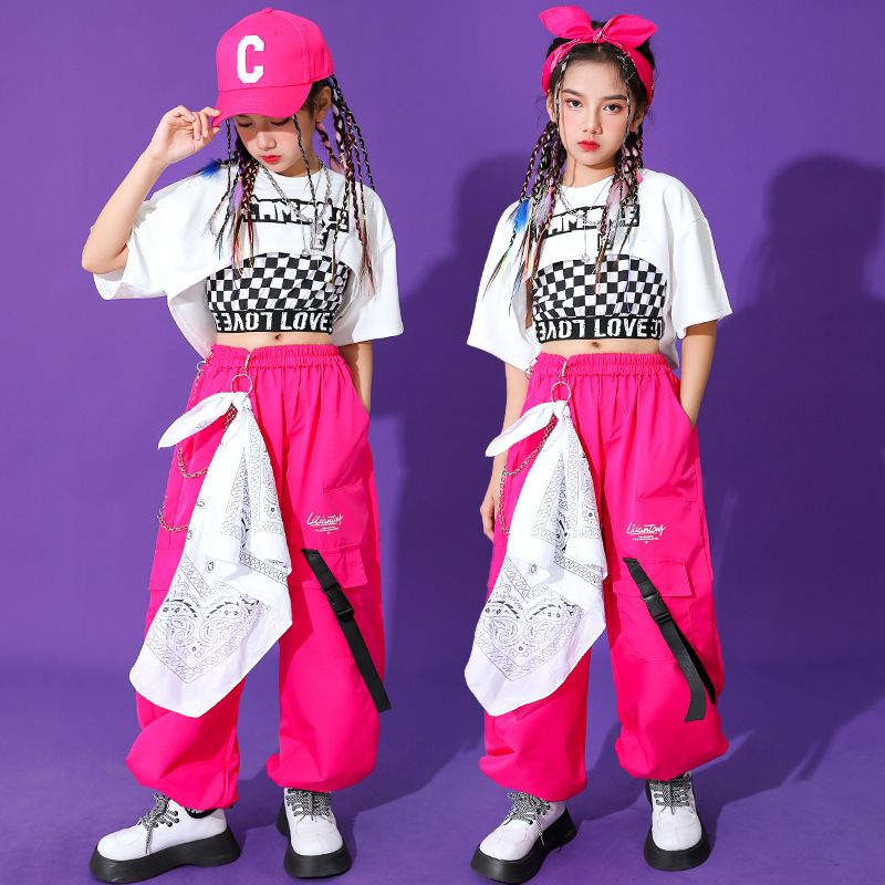 Pin hip-hop dance costumes for girl street rapper singers gogo dancers hip hop street jazz dance catwalk shows suits