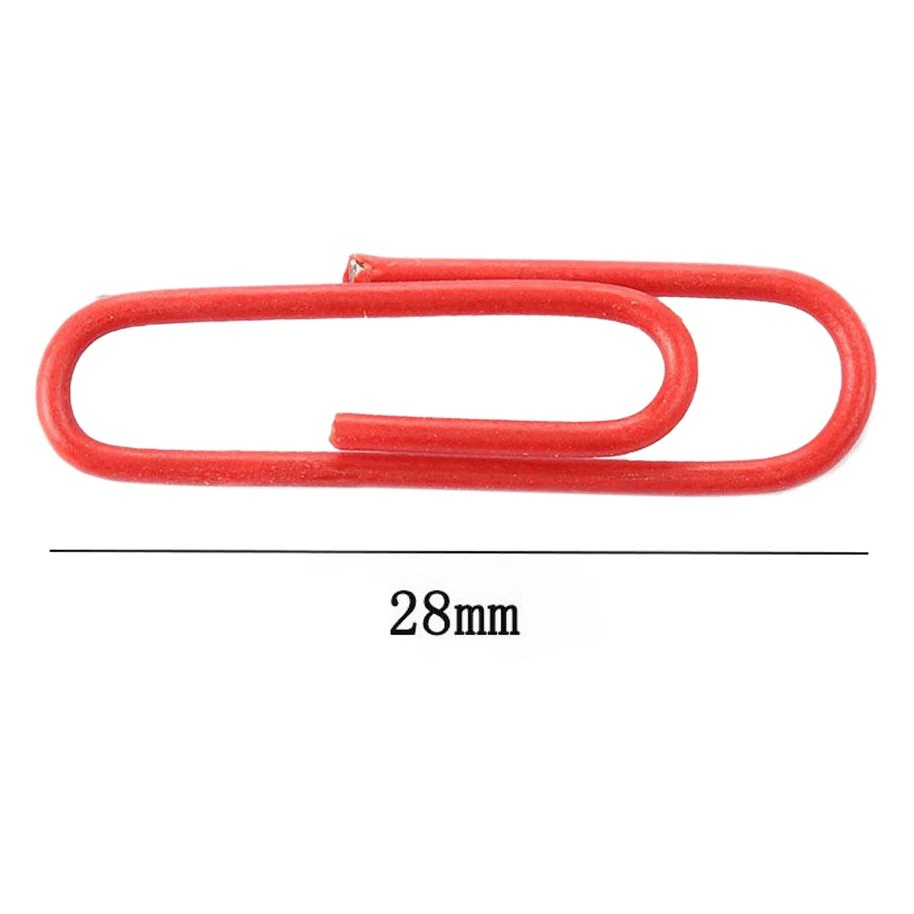 Горячая продавая Скрепка бумаги с покрытием пластмассы цвета стильная Скрепка офиса настольная заканчивая скрепку 28 мм скрепки