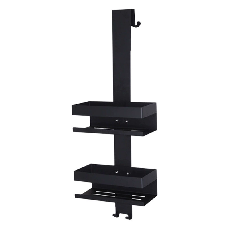 Толстая стойка для ванной комнаты из нержавеющей стали, стойка для ванной комнаты, душевая комната, стеклянная дверь, подвеска без пробивания, подвесная корзина