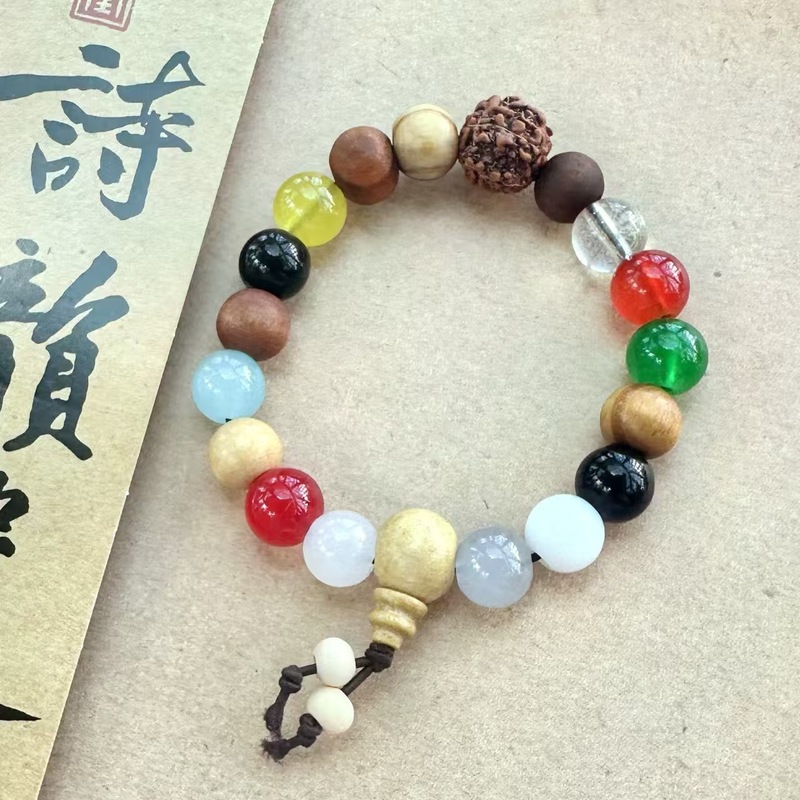 杭州彫刻18粒菩提ブレスレット、18粒多宝仏珠、手持ち霊隠山風景観光アクセサリー、数珠|undefined