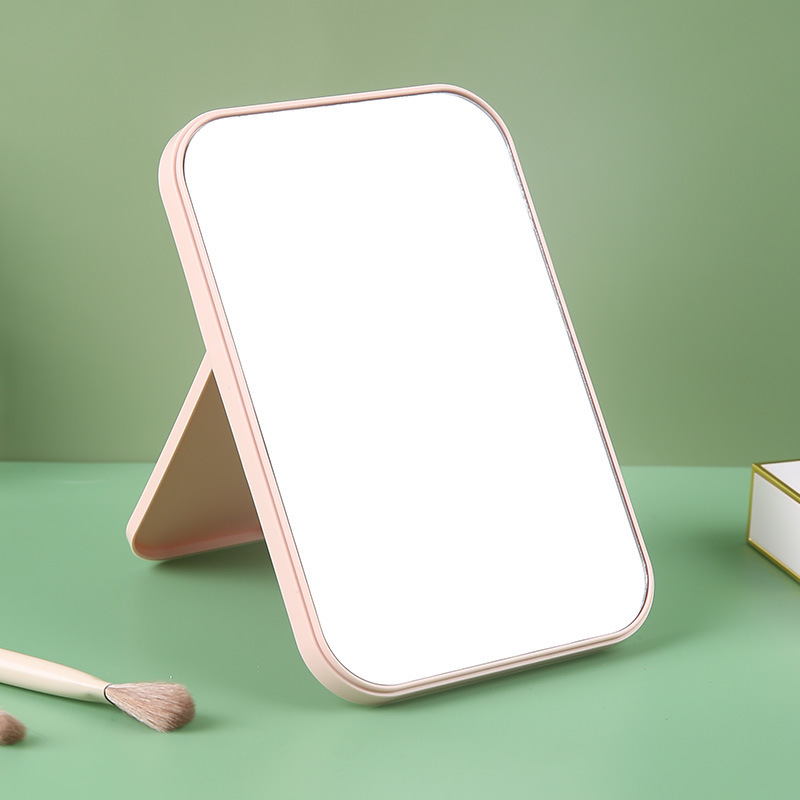 Espejo de maquillaje de escritorio, tamaño grande, espejo plegable estilo princesa, espejo rectangular, espejo sencillo para dormitorio.
