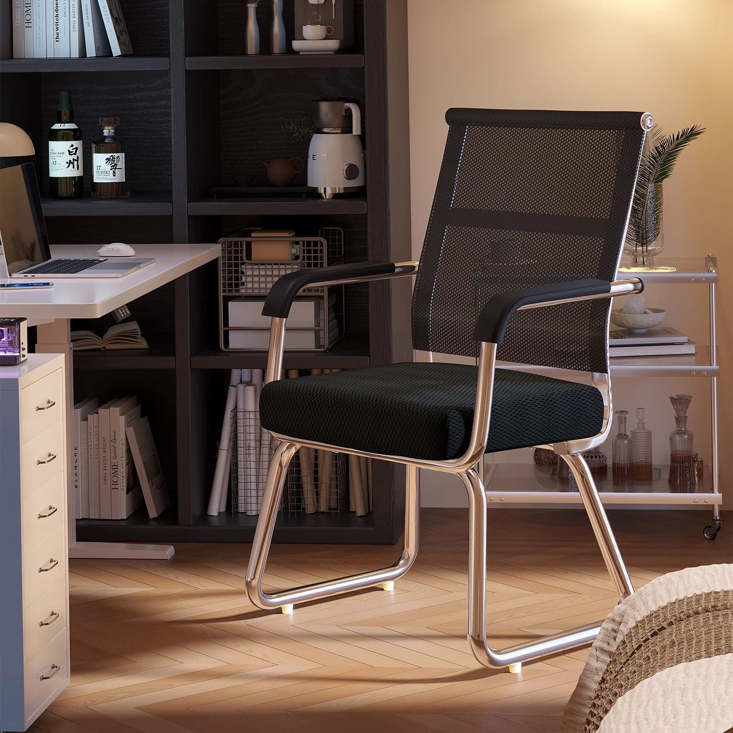 Ergonomic Waist Support Chair Conference Chair Dormitory Home Desk Chair Comfortable Sedentary Computer Chair Staff Office Chair