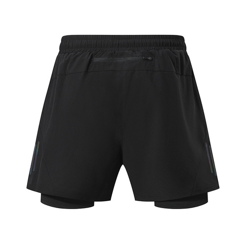 2024 Summer New Men's Running Shorts Track Pants False Two-Piece Fitness Pants Quick-Drying Training Pants with Pockets