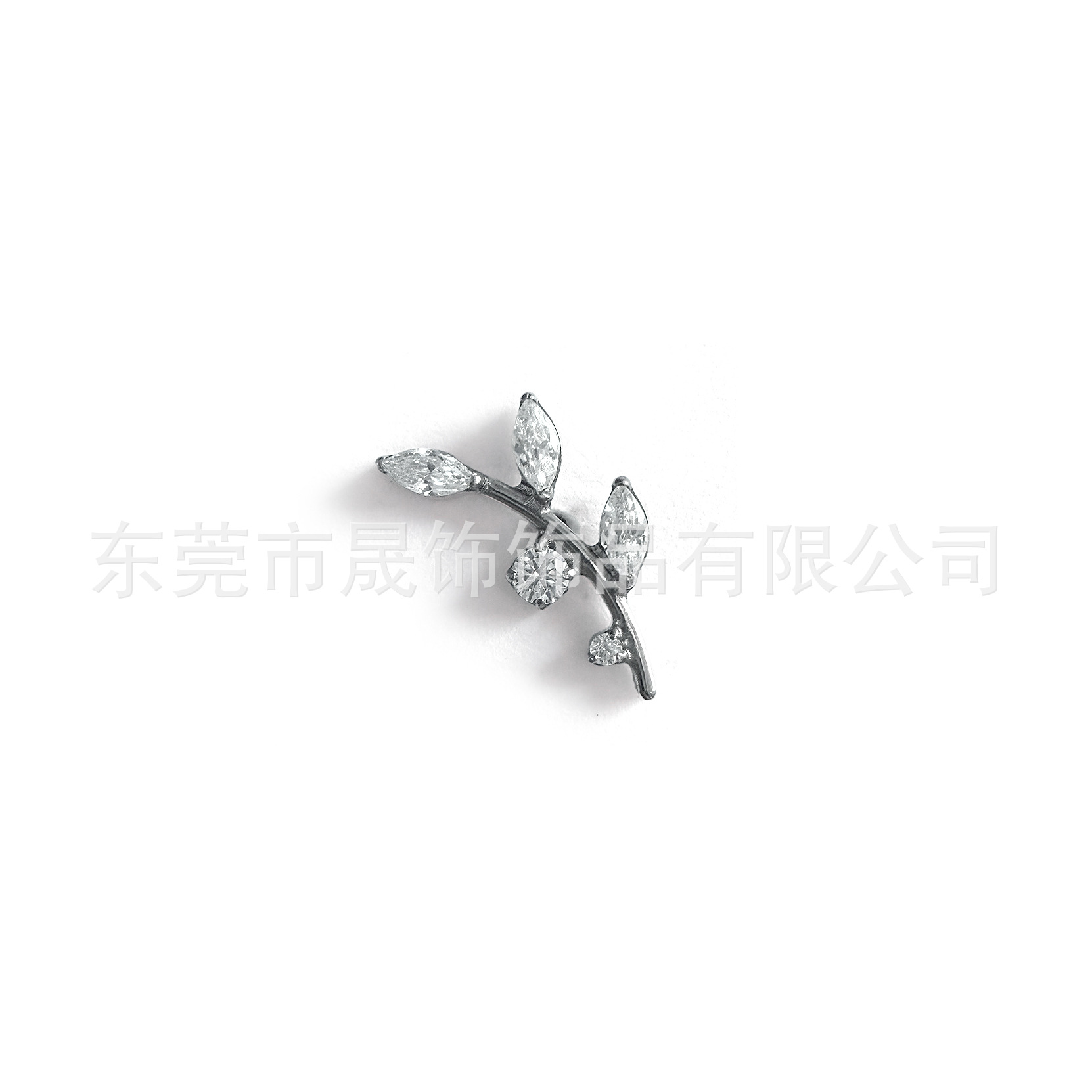 F136 Titanium Alloy 树枝型 Ear Stud Studded 5A Cubic Zirconia Helix Cartilage Stud G23 Titanium Internal Thread Labret Stud Piercing Jewelry