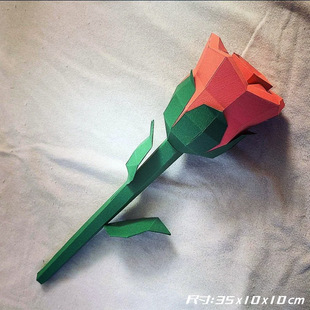 35cm Rose Flower Paper Model Handmade diy Durable Flower Arranging Ornaments for Men and Women Friends Valentine's Day Gift