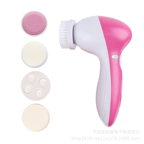 5-in-1 Home Face Cleansing Device, Beauty Device, Blackhead & Pore Cleanser, Electric Face Cleansing Brush, Wholesale