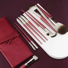 花漾11支紫煙化妝刷套裝滄州粉底刷腮紅刷超柔軟刷子美妝工具