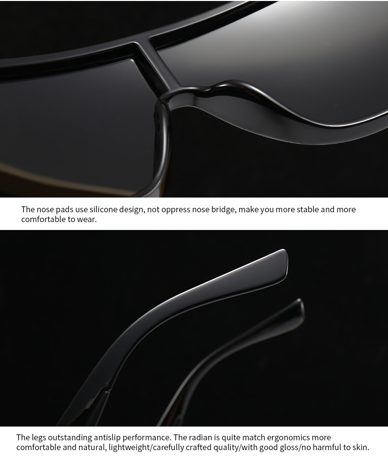 Men's Polarised Square Sunglasses Classic Driving Glasses_voghion.com