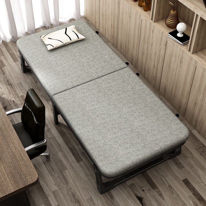 Single Bed Home Office Artifact Portable Foldable Companion Recliner Folding Ultra-Thick Folding Single Nap Bed