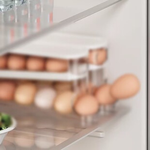 Cross-border distribution rolling egg storage box refrigerator side door storage rack kitchen fresh-keeping box egg box egg rack