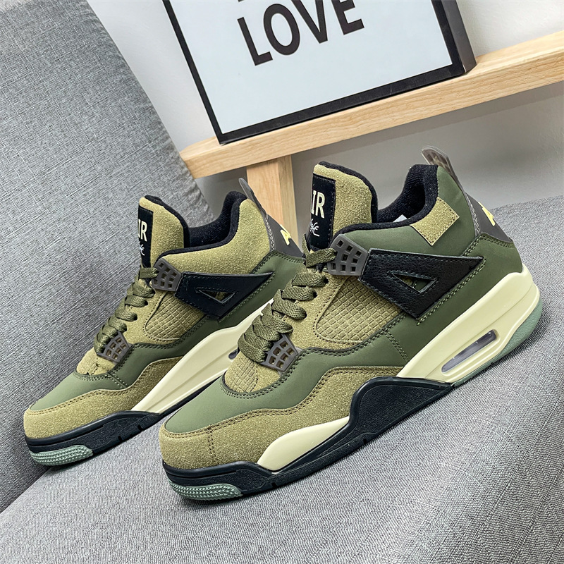 Zapatos de baloncesto Putian puros originales AJ4 amarillos hembra rojo trueno macho AIR negro gatos zapatos de hombre zapatos de mujer zapatos deportivos