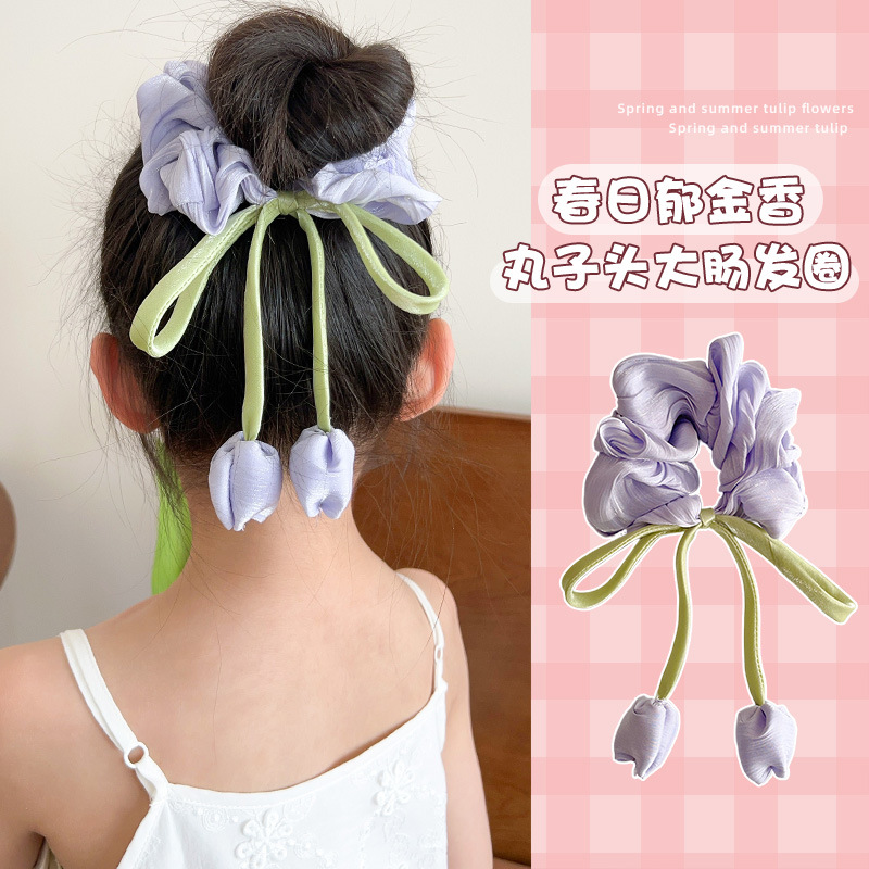 Mickey culo, lunares, flores, círculos para el cabello del intestino grueso, linda cabeza de bola, cabello de placa de dibujos animados, tocado de sentido avanzado, cuerda para la cabeza de felpa