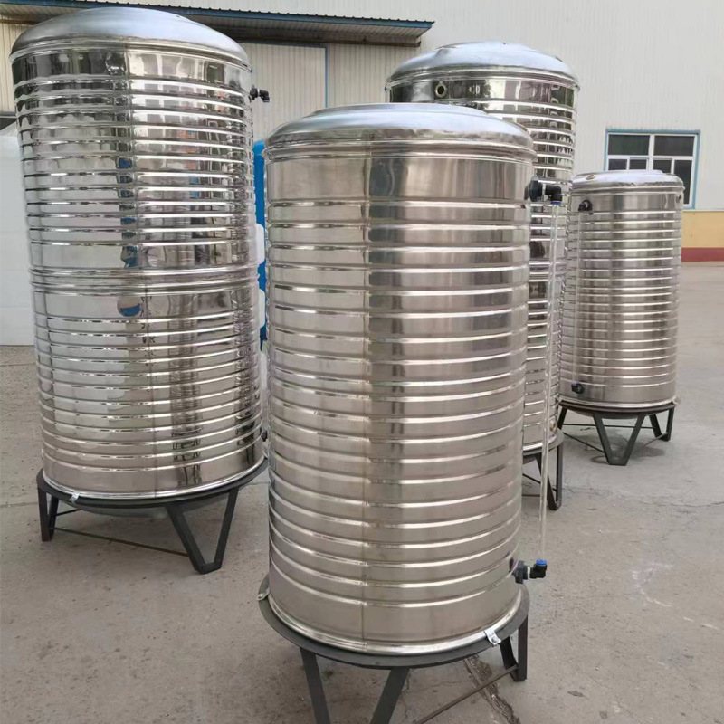 北京 2吨304不锈钢圆柱形冷水箱太阳能楼顶水塔储水罐家用凉水桶