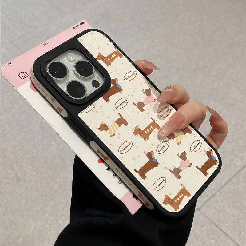 适用于苹果17Promax手机壳iPhone16/15/14新款韩系贴皮保护壳防摔|undefined
