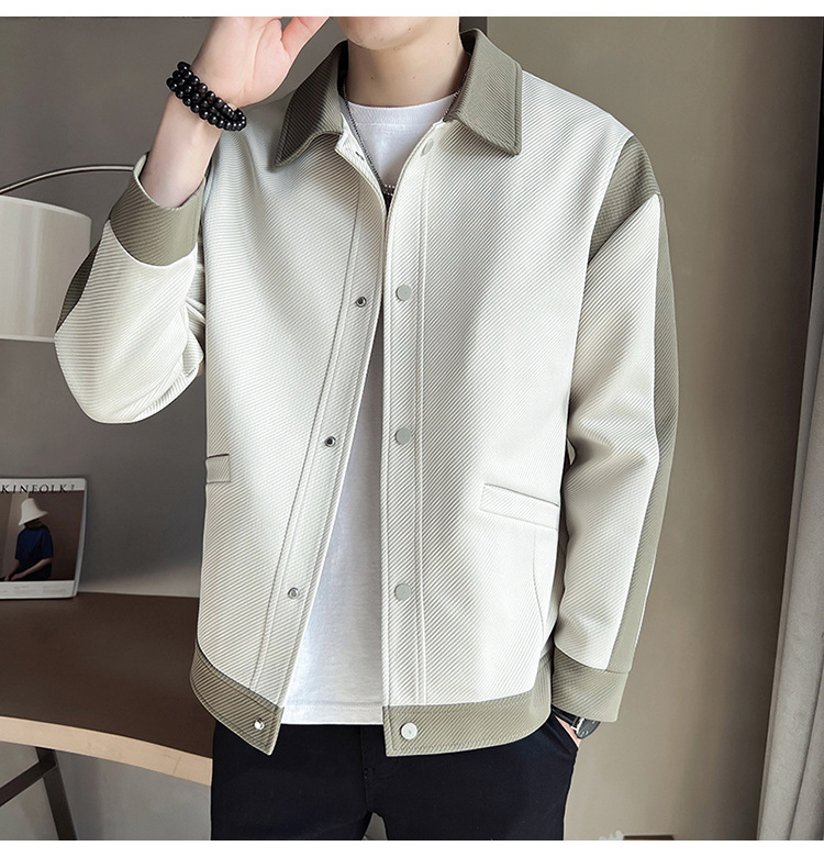 Color Block Blazer For Men Stylish Casual Autumn Jacket_voghion.com