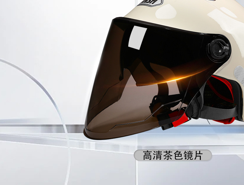 3C new national standard motorcycle double lens helmet unisex four seasons electric car half helmet summer cool sunscreen helmet