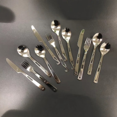 304 食器カトラリー、フォーク、スプーン、アウトドアキャンプ、ピクニック、家庭用食器、健康的な高級抗菌・防カビセット