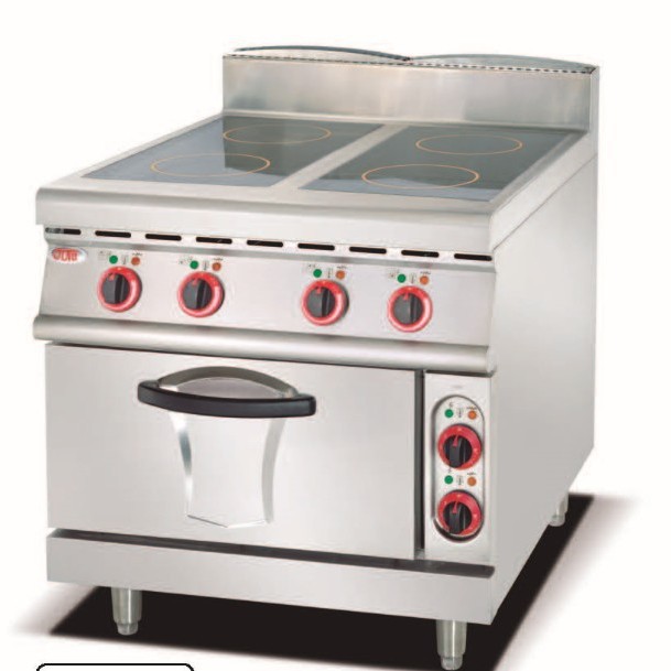 欧特厂家直销商用落地式不锈钢四头光波炉连电焗炉/柜座OT-GBL-4