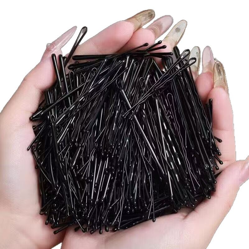 黒のワンラインヘアクリップ、U字型クリップ、ヘアエッジクリップ、小さなクリップ、後頭部を太くして固定するヘアクリップ、ヘアアクセサリー|undefined