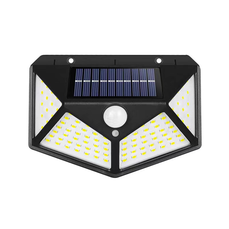 Lámpara solar Lámpara de inducción del cuerpo humano Lámpara de pared exterior luminosa cuatro lados Lámpara de jardín Lámpara de jardín Lámpara de corredor Lámpara de ahorro de energía Lámpara de calle
